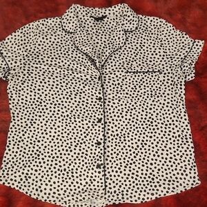 Kate Spade Black and White Polka Dot Blouse